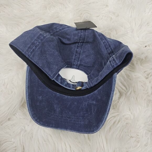 NWT David And Young Blue Acid Wash White Smiley Face Baseball Hat Adjustable - Picture 5 of 5